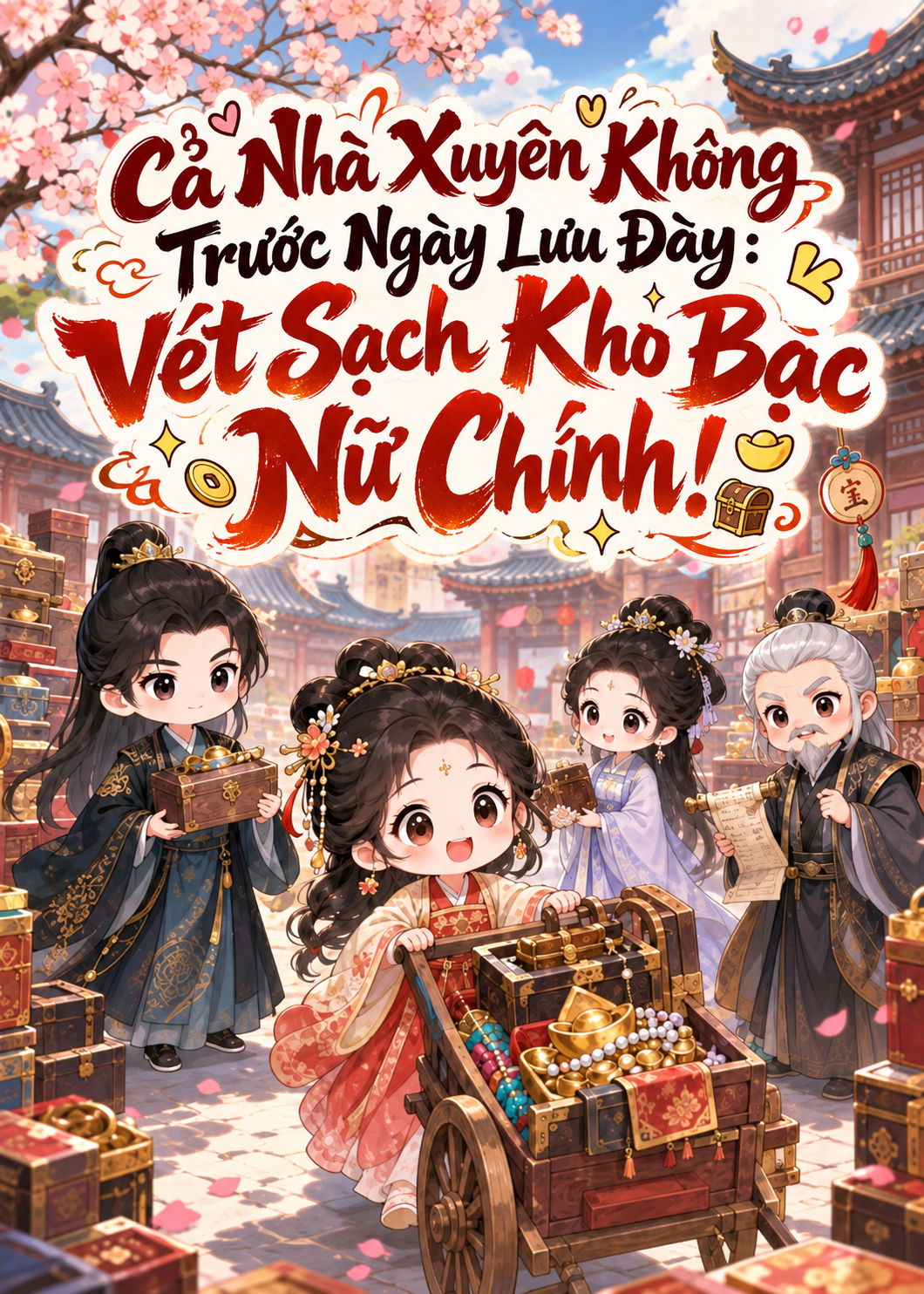Cả Nhà Xuyên Không Trước Ngày Lưu Đày: Vét Sạch Kho Bạc Nữ Chính! (Dịch Full)
